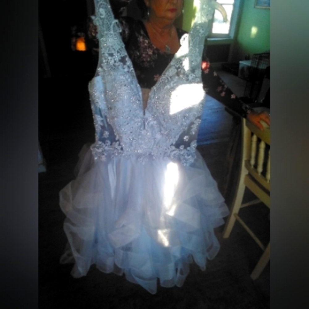 Formal dress light blue size large Coya Collection.